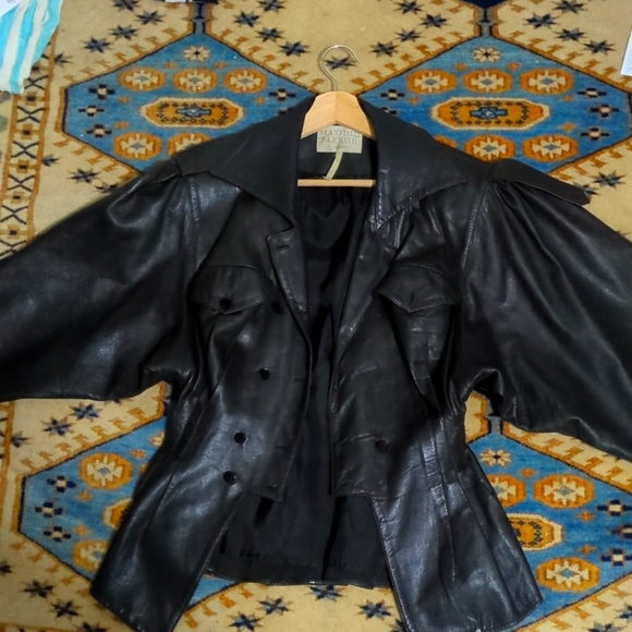 80's Vintage Leather Jacket Maxfield Parrish London - Picture 1 of 5